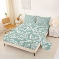 thumbnail image 2 of Erosebridal Natural Botanical Leaves Queen Sheet Sets,Beige Green Bed Set For Teens 4 Pieces, 2 of 6