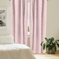 thumbnail image 2 of Ambesonne Vintage Window Curtains, Flora in Geometric Style, Each 28" W x 95" L, Blush Pale Grey, 2 of 4