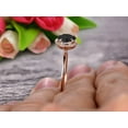 thumbnail image 4 of 1.25 Carat Round Cut Black Diamond Moissanite Engagement Ring On 10k Rose Gold Halo Antique Design, 4 of 5