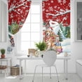 thumbnail image 5 of Fsddascl Red Christmas Blackout Curtains for Bedroom/Living Room, Thermal Insulated Kitchen Curtains, Xmas Winter Snowflakes Truck Dogs Grommet Darkening Window Treatment Drapes 52"x72"x2, 5 of 6