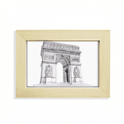 Arc De Triomph in Paris France Desktop Decorate Photo Frame Picture Art Painting 5x7 inch