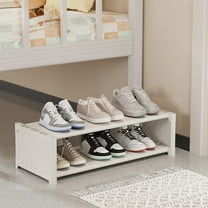 AuroraX Shoe Rack Dustproof 4 Tier Cabinet Shoe Rack Organizer Free Standing Sturdy Vertical Space-Saving Corner Minimalist Stylish Shoe Storage Organizer for Closet,Entryway,Door