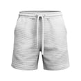 thumbnail image 5 of Cotton Shorts for Men Solid Color Casual Waffle Grid Straight Leg Drawstring Elastic Waist Pockets Lounge Relaxed Cozy Pants S-3XL, 5 of 6