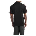 thumbnail image 2 of Mens PosiCharge Micro-Mesh Colorblock Polyester Polo Black/ Red X-Small, 2 of 8