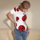 thumbnail image 3 of Balery Fly Flying Ladybug Body de cuello redondo de manga corta para mujer Tops de manga corta Tops básicos-Medium, 3 of 7