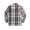 thumbnail image 4 of Coshow Men's Long Sleeve Button Down Flannel Shirt Jacket Casual Plaid Lined Shirts, 4 of 5