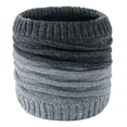 thumbnail image 1 of Bufanda de invierno para mujer, cálida y protectora, con cuello alto, de hilo grueso, estampada y con cubrecuello, de poliéster., 1 of 2