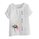 thumbnail image 4 of Fiudx Ofertas Flash Del Día Top de Manga Corta con Cuello Redondo y Botones Regulares con Estampado Sexy de Verano para Mujer, 4 of 5