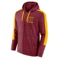 thumbnail image 2 of Men's-Fanatics  Heather Burgundy Washington Commanders Gains Full-Zip Hoodie, 2 of 3
