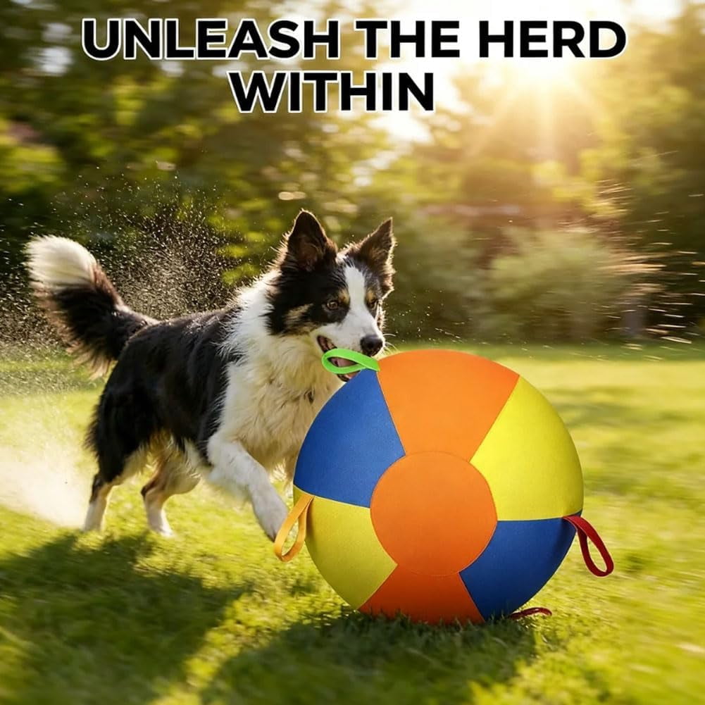 Herding Ball for Dogs & Horses, 10/18/22 Inch Jumbo Exercise Ball, Tear-Resistant Inflatable Play Toy for Herding Instinct Training, Durable Outdoor Pet Toy for Large Breed Dogs & Horses