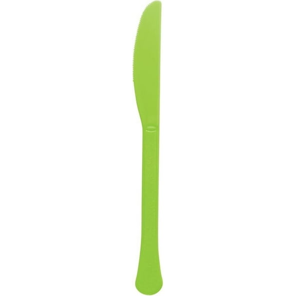 20 Pack Lime Green Plastic Knives Heavy Duty Amscan All Occasions Disposable