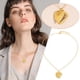 thumbnail image 2 of Joyeros, oro amarillo macizo, 12 mm, rosas, medallón colgante, para fotos, mensajes, sentimental, 2 of 6