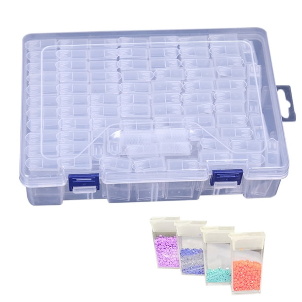 Bead Storage Box Creative Clear 84-Grid Nail Art Container Diamond Painting  Box 