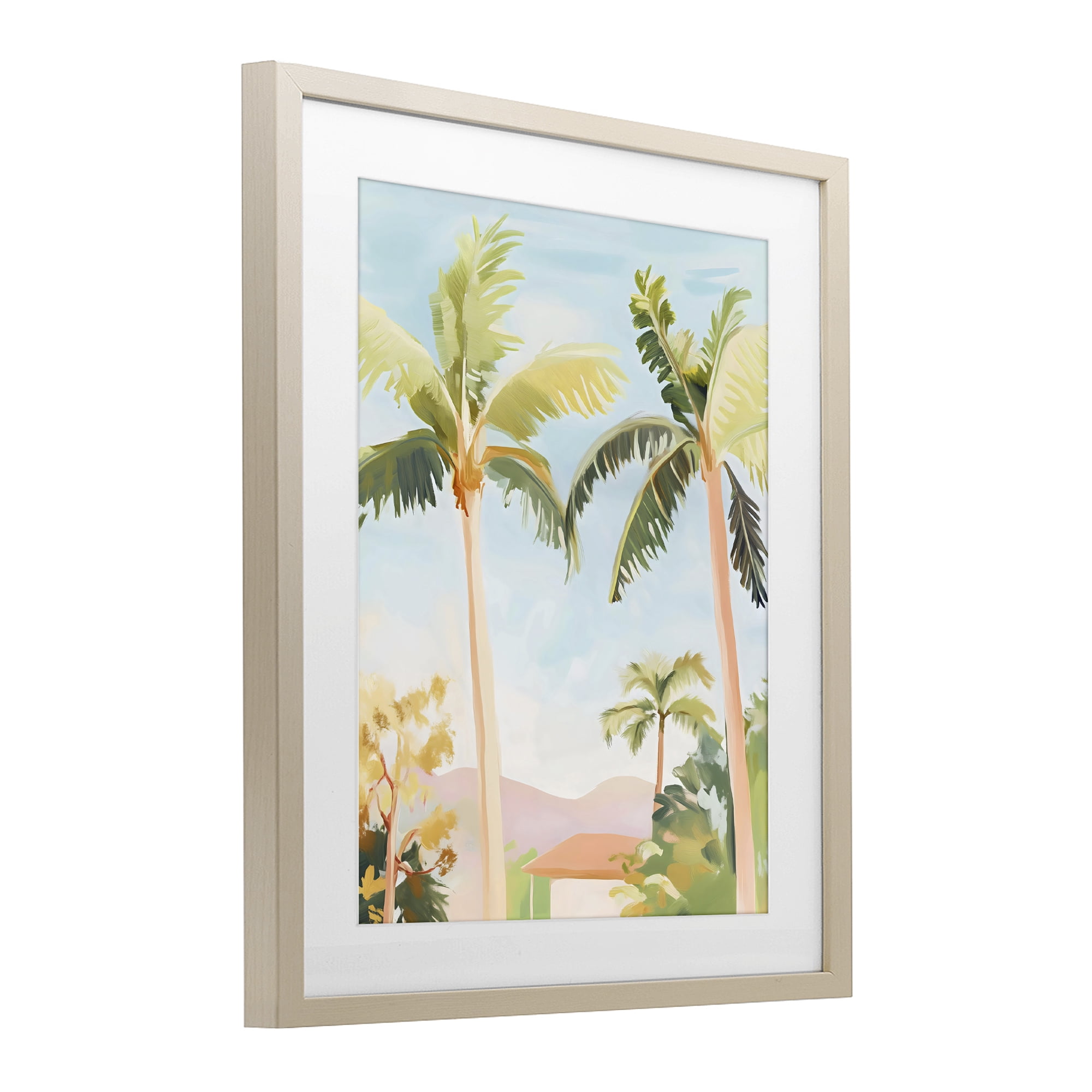 Stupell Industries Rising Above Tropical Palms Birch Framed Print Under Glass, design by The Prints Vibe