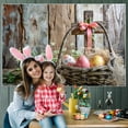 thumbnail image 1 of TIMIFIS Polyester Fiber Background Cl Oth, Spring Wreath Fence Easter Photo Material Photography Background Cloth Home Decor, 1 of 6