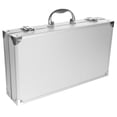 thumbnail image 3 of TOXMENT Silver Aluminum Briefcase with Lock - Hard Toolbox Storage Case, 3 of 8