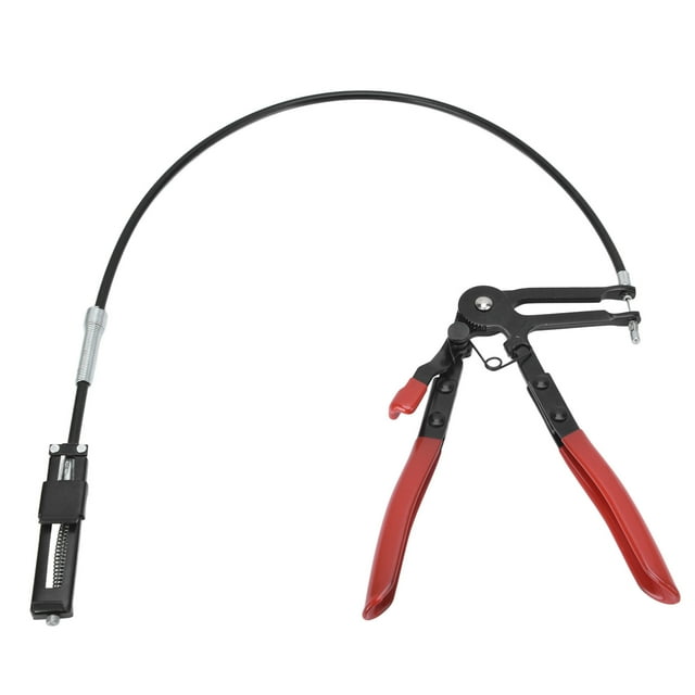 Alicates flexibles para abrazadera de manguera, alicates para mangueras con resorte de largo alcance de acero al manganeso 65 para combustible y aceite