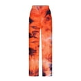 thumbnail image 4 of Dyegold Wide Leg Trouser Pants For Women Ombre Tie Dye Elastic Waist Palazzo Pants Plus Size Straight Long Pant With Pockets, 4 of 5