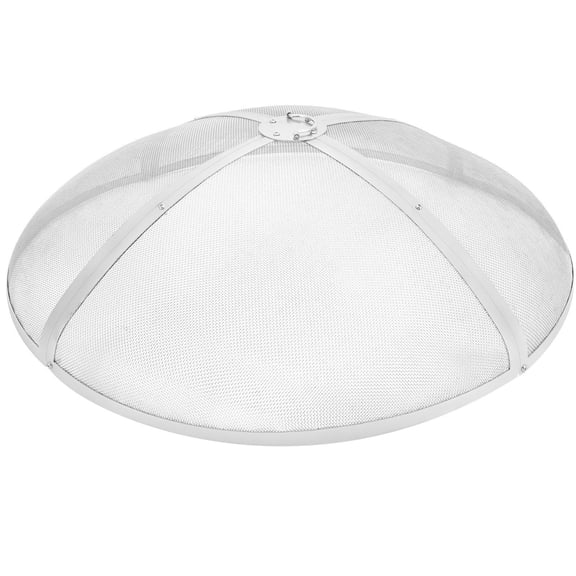 Fire Pit Spark Screen Round 30", Outdoor Firepit Lid, Reinforced Heavy Duty Steel Metal Cover, Easy-Opening Top Screen Covers Round with Ring Handle for Outdoor Patio Fire Pits Backyard