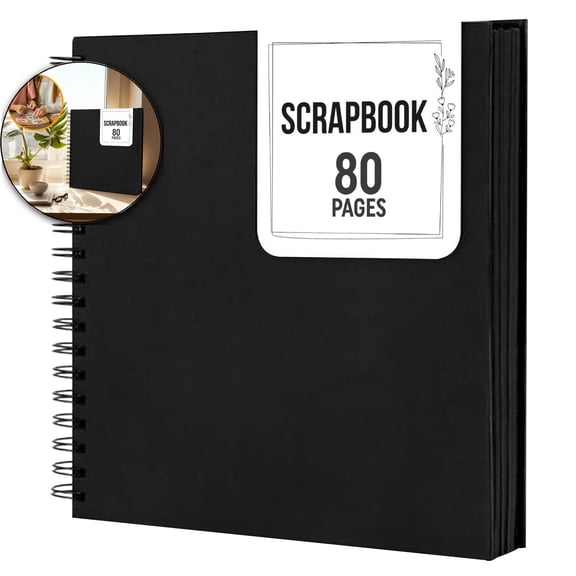 VQPeo DIY Photo Album for Wedding & Anniversary, Thick Kraft Paper Scrapbook Memory Book, Perfect for Family Memories