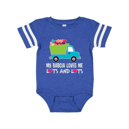

Inktastic Babcia Loves Me Grandchild Gift Gift Baby Boy Bodysuit
