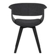 thumbnail image 5 of Hawthorne Collections 19"H Fabric Dining Chair in Black Brush and Charcoal, 5 of 5