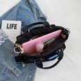 thumbnail image 2 of Bolso Hobo informal para mujer, bolso elegante con correa ajustable, bolso de viaje (negro), 2 of 9