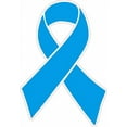 thumbnail image 2 of Prostate Cancer Ribbon, Light Blue, Printed Vinyl Decal, Sticker, Label for car, Cell Phone, Window, Computer, Wall, etc., 2 of 3