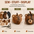 thumbnail image 7 of DIY Animal Pumpkin Sewing Kit, Harvest Fabric Craft Set, Autumn Thanksgiving Decor, Handmade Gift, Cute Woodland Friends, Pre-Cut Patchwork, Halloween Seasonal Ornament,Owl, 7 of 7