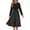 D-Black, variant on Fall Dresses for Women Long Sleeve Crewneck Ribbed Casual Dress Ladies Floral Print Midi Dresses with Pockets