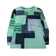 thumbnail image 5 of Camiseta de Larga para Mujer, Cuello Redondo, Estilo Casual, con Media Cremallera, Estampado Geométrico y Bloques de Color. Verde 5XL, 5 of 8