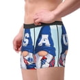 thumbnail image 2 of Balery Cute Gnomes in USA Calzoncillos bóxer para hombre, ropa interior de algodón suave y transpirable con cinturilla de nailon-X-Large, 2 of 5