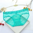 thumbnail image 3 of Aayomet Women's Underwear Womens Sheer Lace Panties See Through Mesh Cotton Crotch Seamless Briefs,Green L, 3 of 5