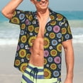 thumbnail image 3 of Haiem Colorful Sunflowers Printed Hawaiian Shirt for Men - Men’s Casual Beach Summer Shirts - Stretch Fabric with Modern Fit-X-Large, 3 of 7