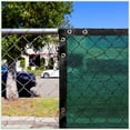 thumbnail image 4 of ColourTree 4' x 64' Green Fence Privacy Screen Windscreen Shade Fabric Cloth HDPE, 90% Visibility Blockage, with Grommets, Heavy Duty Commercial Grade, Cable Zip Ties Included - Custom Avalible, 4 of 10
