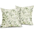thumbnail image 2 of Spring Leaf Pillow Covers 20x20 Set of 2 Rustic Watercolor Sage Green Leaves Flower Print Vintage Decorative Outdoor Throw Pillows Holiday Cushion Covers Farmhouse Decor for Couch Sofa Bed, 2 of 6