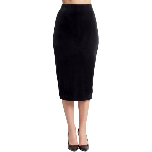 Tia Skirt - Women's Stretch velvet pencil skirt (teal)