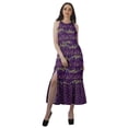 thumbnail image 1 of Moomaya Robe Longue Imprimée pour Femmes, Fente avant, Aguichant, Sans Manches, en Rayonne, Robe de Mariage, 1 of 4