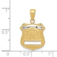 thumbnail image 4 of FB Jewels 14K Yellow Gold & Rhodium Police Badge Pendant, 4 of 4
