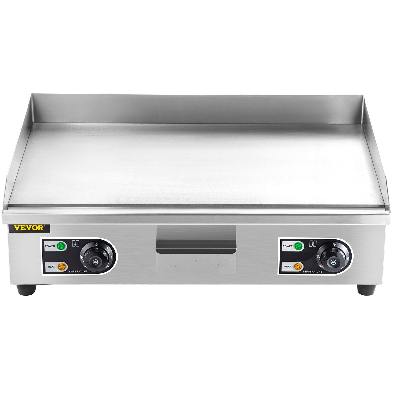 VEVOR 30 Electric Countertop Flat Top Griddle 110V 3000W Commercial Electric  Griddle Non-Stick Restaurant Teppanyaki Grill Stainless Steel Adjustable  Temperature Control 122°F-572°F, No plug 