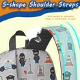 thumbnail image 5 of Police and Traffic Cone White Pattern 17" Waterproof Oxford School Backpacks for Teens, S-Shape Padded Straps, for School, Travel, Hiking, Camping, 5 of 5
