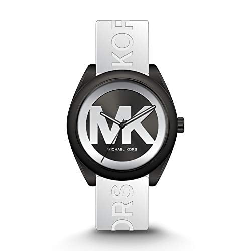 white silicone michael kors watch