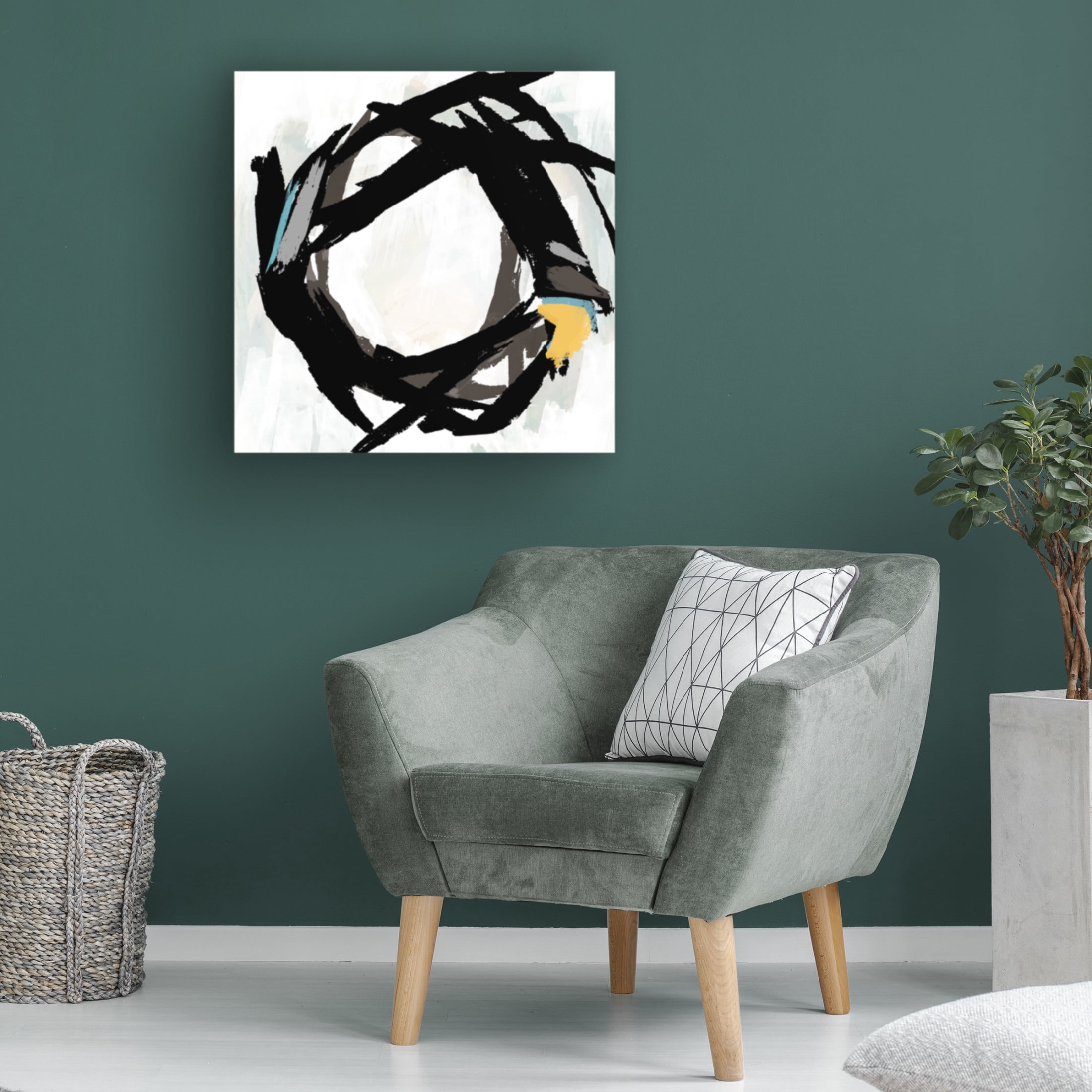 Canvas Wall Art - Studio W 'Radiant Round II' Wall Art for Living Room, Bedroom, or Office Décor by Trademark Fine Art - 35 x 35 Inches