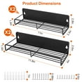 thumbnail image 3 of 4Pcs Spice Rack Organizer  Fridge Storage Shelf Holder for Jar Seasoning Tin Utensil, 3 of 6