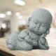thumbnail image 4 of Estatua de Buda bebé monje, esculturas de figuras de monje, estatua de Buda para yoga de escritorio Libro de lectura, 4 of 9