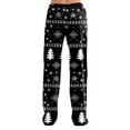 thumbnail image 4 of Fabrcox Christmas Woman Graphic Black Pajama Pants Wide Leg Drawstring Sleep Lounge Pants Mid Waisted Casual Christmas Animals Printed Pajama Bottoms White 3XL, 4 of 4