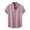 Pink, variant on Pisexur Mens Dress Shirts Casual Regular Fit Polo Shirts Short Sleeve Men Button Down Shirt