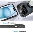 thumbnail image 5 of Compatible with iPhone 15 Case 2023 【Support for Magsafe】 Magnetic Logo View Magnetic Plating Luxury Case Wide Lens Camera Protection Shockproof Corner Back Cover -Black, 5 of 12