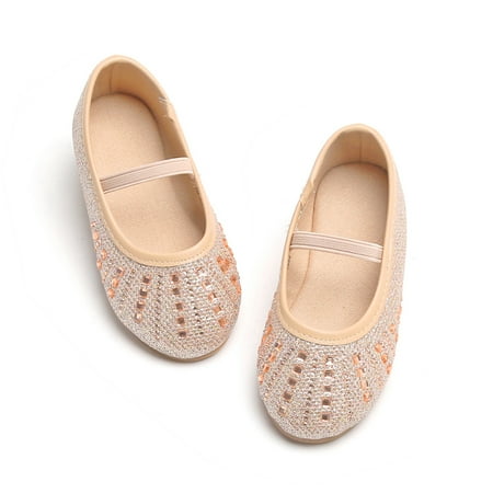 ESTINE Casual Mary Jane Flats for Toddler Girl Female Princess Dress Shoes Champagne 9M