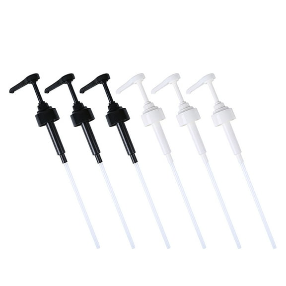 USHOBE 6Pcs Plastic Syrup Pump Dispensers With For Home